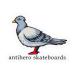 ANTIHERO STICKER anti герой стикер OG PIGEON LARGE скейтборд скейтборд 