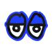 KROOKED STICKERkru Kid стикер EYES DIECUT LARGE BLUE скейтборд скейтборд 