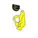 KROOKED STICKERkru Kid стикер SHMOO YELLOW скейтборд скейтборд 