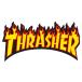 THRASHER STICKER Thrasher стикер FLAME LARGE YELLOW/BLACK(US план ) скейтборд скейтборд 