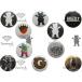 Diamond SUPPLY.CO Grizzly( бриллиант принадлежности Grizzly )Button Pack 10 шт ( скейтборд, скейтборд,SK8, аппаратное обеспечение, футболка, бриллиант, Gris zli