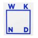 скейтборд бренд стикер WKNK we k end наклейка WKNK Sticker White/Blue ( примерно ) Street стиль модный предмет 