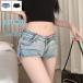  шорты hot брюки низ ji- хлеб Denim брюки короткий хлеб женский застежка-молния короткий тугой low талия девушка Y2K прекрасный ножек бесплатная доставка 