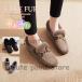  fake fur moccasin mouton slip-on shoes fake fur mouton ribbon light ..... shoes shoes lady's 