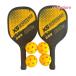  yellow pick ru ball paddle wooden pick ru ball paddle indoor outdoors sport 