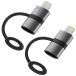 [2 шт ]Typec lightning изменение адаптер iPhone 14 Pro/13/12/11,iPad,AirPods и т.п. iOS соответствует ( серый )