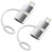 [2 шт ]Typec lightning изменение адаптер iPhone 14 Pro/13/12/11,iPad,AirPods и т.п. iOS соответствует ( серебряный )