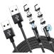 �}�O�l�b�g �[�d�P�[�u�� 3in1 USB (2m�~2�{�Z�b�g)  360����] �h�o Type-C/Lightning/Micro�Ή� (�u���b�N)