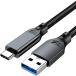 USB Type C �P�[�u�� USB3.1 Gen2 10Gbps�f�[�^�]�� USB-A to USB-C  iPhone17/16�V���[�Y/GalaxyS24 0.5m �u���b�N