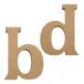  алфавит &amp; цифра произведение искусства [ маленький знак b*d( который один )] из дерева MDF алфавит письмо initial произведение искусства welcome произведение искусства 
