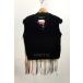 �崱��)AKIRA NAKA ������ʥ� 25SS AR2510-BK Lucia tape fringe knit pullover �˥åȥץ륪���С� �֥�å� ������1