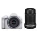 * Canon / CANON EOS R50 двойной zoom комплект [ белый ][ цифровой однообъективный камера ][ бесплатная доставка ]