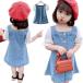  Kids Denim One-piece short sleeves summer child clothes free shipping Denim One-piece girl dress natural short sleeves baby easy simple casual less 