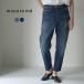 mizuiro ind( бледно-голубой Индия ) высокий талия Denim обработка / женский низ джинсы конический хлопок 100 сделано в Японии 