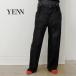 YENN(i.n) tuck ремень дизайн брюки / женский черный Denim джинсы широкий TUCK BELT DESIGN PANTS PREFALL