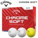 [ сильно сниженная цена!] Callaway Callaway мяч для гольфа 1 дюжина 12 лампочка ввод Хромированный soft / Хромированный soft Triple * грузовик CHROME SOFT TRIPLE TRACK