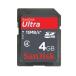 SanDisk Ultra SDHC карта 4GB Class4 SDSDH-004G-J95