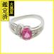 JEWELRY драгоценный металл * драгоценнный камень розовый турмалин бриллиант PT900 платина PT0.84ct D0.10ct 6.6g 11 номер so-ting