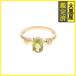 JEWELRY non бренд ювелирные изделия кольцо кольцо K18 Gold оливин бриллиант 0.02ct 8 номер 