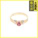 JEWELRY non бренд ювелирные изделия кольцо 12 номер K18 желтое золото / платина 900 рубин 0.30/ бриллиант 0.02ct 2.95g