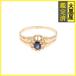 JEWELRY non бренд ювелирные изделия кольцо кольцо K18 Gold сапфир бриллиант 0.05ct 9.5 номер 