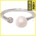 JEWELRY non бренд ювелирные изделия кольцо бриллиант жемчуг кольцо K10WG D0.05ct P примерно 5.9mm примерно 1.8g #10
