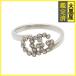 GUCCI. Gucci GGma-monto кольцо кольцо белое золото WG бриллиант 2.5g 10 номер (2143200616881)
