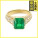 JEWELRY драгоценный металл * драгоценнный камень кольцо кольцо желтое золото K18 изумруд бриллиант 7.4g 11.5 номер (2120500283791)