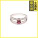 JEWELRY non бренд ювелирные изделия кольцо 13 номер K18 белое золото рубин 0.56ct бриллиант 0.20ct вес примерно 5.9g
