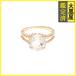 JEWELRY ювелирные изделия кольцо K18 Gold 13.5 номер прозрачный камень ( прозрачный Stone ) примерно 3.4g 2120700021018