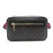 GUCCI Gucci GGs шкив m черный / серый 792094 сумка-пояс покрытие парусина / кожа / ткань мужской [ б/у ]431