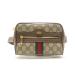 GUCCI Gucci off .tia маленький ремень сумка бежевый 517076 покрытие парусина / кожа Brown [ б/у ]431