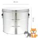  домашнее животное собака кошка o ведро контейнер для еды 20kg для с роликами RS20A корм для животных кошка песок и т.п.. сохранение . бесплатная доставка мерная емкость есть 20kg серебряный [OBAKETSU]
