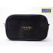 CHANEL BEAUTE Chanel cosme сумка Novelty черный ламе б/у A [ бесплатная доставка ] A-8106