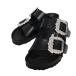 MANOLO BLAHNIK×BIRKENSTOCK Manolo Blahnik Birkenstock есть zo navi ju- пряжка кожа сандалии черный чёрный женский 6s38115m [ б/у ]