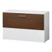taka шоу (TAKASHO) прекрасный WOOD пыль шкаф белый × Brown дерево /B BEW-ST05BRW наружный корзина для мусора мусорка место хранения держатель 