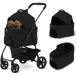  Iris o-yama3WAY домашнее животное Cart TPC-990 черный маленький размер собака средний собака складной разъемная модель Cart Carry Drive box домашнее животное Cart 