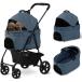  Iris o-yama3WAY домашнее животное Cart TPC-990 темно-синий маленький размер собака средний собака складной разъемная модель Cart Carry Drive box домашнее животное Cart 