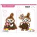 Moomin наклейка пара стикер little mii2 листов входит .en Boss ... смартфон кейс PC декоративный элемент симпатичный отверстие Mark [01] ( почтовая доставка объект )