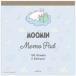  Moomin память накладка Moomin голубой 4 рисунок × каждый 25 листов 10×10cm синий пустой Северная Европа симпатичный отверстие Mark [01] ( почтовая доставка объект )