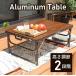  outdoor table 120 aluminium folding large height adjustment stylish wood grain doesn't rust. low table spare table . customer for carrying desk final product construction un- necessary 