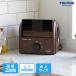 TEKNOS デスクファン TI-3202 卓上扇風機 コンパクト 風量2段階 ダークブラウン
