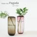 pagoda цветок основа стекло диаметр 13.5cm высота 34cm иен стойка форма модный Северная Европа простой натуральный Корея интерьер симпатичный прозрачный ваза 