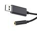 USB to 3.5���� �I�[�f�B�I �ϊ� �I�[�f�B�I �P�[�u�� �A�_�v�^ �X�e���I �~�j�W���b�N �ϊ��P�[�u�� ZOOM 3�� TRS 4�� �}�C�N