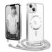 Lafunda iPhone 13/14 �p �P�[�X �N���A MagSafe�Ή� �V�����_�[ �X�}�z�J�o�[ ���� ���|�� �΂߂��� ��|��