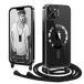 Lafunda iPhone 13/14 �p �P�[�X �N���A MagSafe�Ή� �V�����_�[ �X�}�z�J�o�[ ���� ���|�� �΂߂��� ��|��