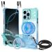 �Ή� iPhone16 Pro �P�[�X MagSafe �N���A 360����]�X�^���h �����O�t�� �ϏՌ� TPU ���^ �c�����Ή� ���|��