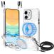 iPhone 11 �p �P�[�X �N���A MagSafe�Ή� �����O �X�^���h 360�x��]�ł��� �p ���C�����X�[�d �l�b�N �V�����_�[ ��