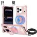 �Ή� iPhone17 Pro �P�[�X MagSafe �N���A 360����]�X�^���h �����O�t�� �ϏՌ� TPU ���^ �c�����Ή� ���|��