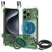 �Ή� iPhone15 Pro �P�[�X MagSafe �N���A 360����]�X�^���h �����O�t�� �ϏՌ� TPU ���^ �c�����Ή� ���|��